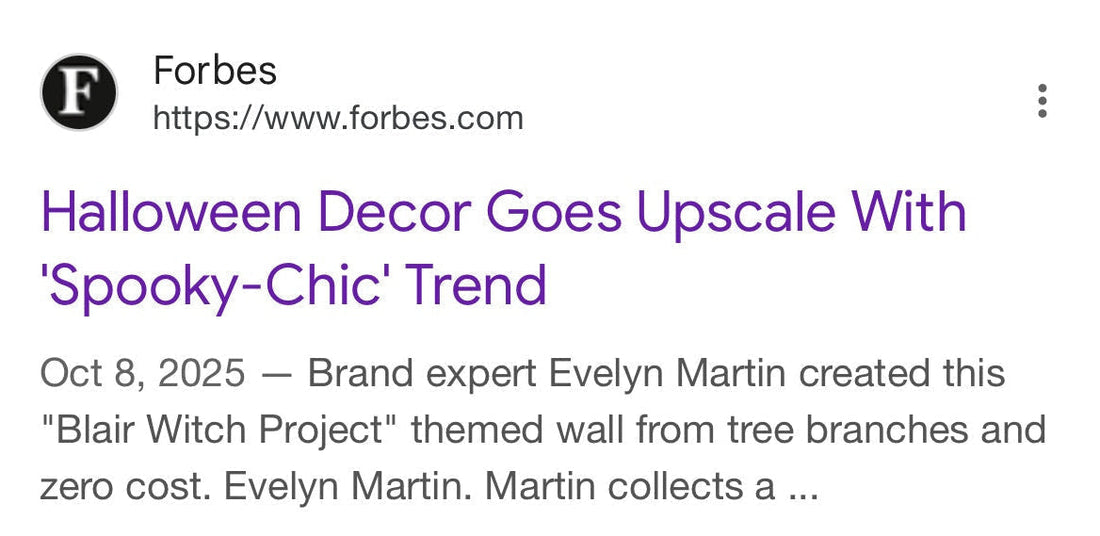 Forbes: Halloween Decor Goes Upscale With ‘Spooky-Chic’ Trend