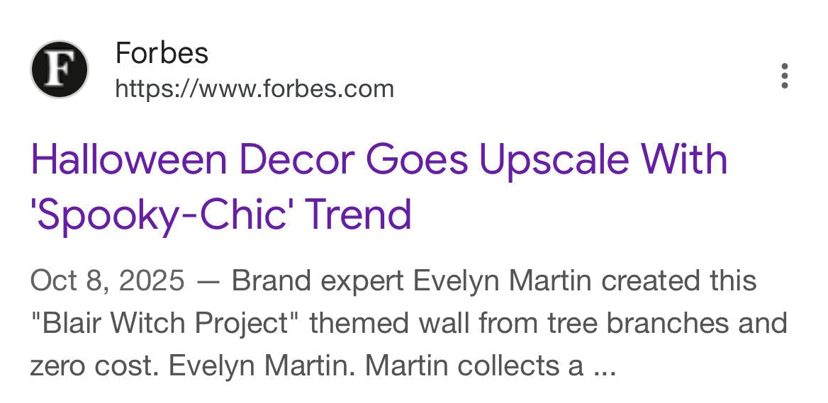 Forbes: Halloween Decor Goes Upscale With ‘Spooky-Chic’ Trend
