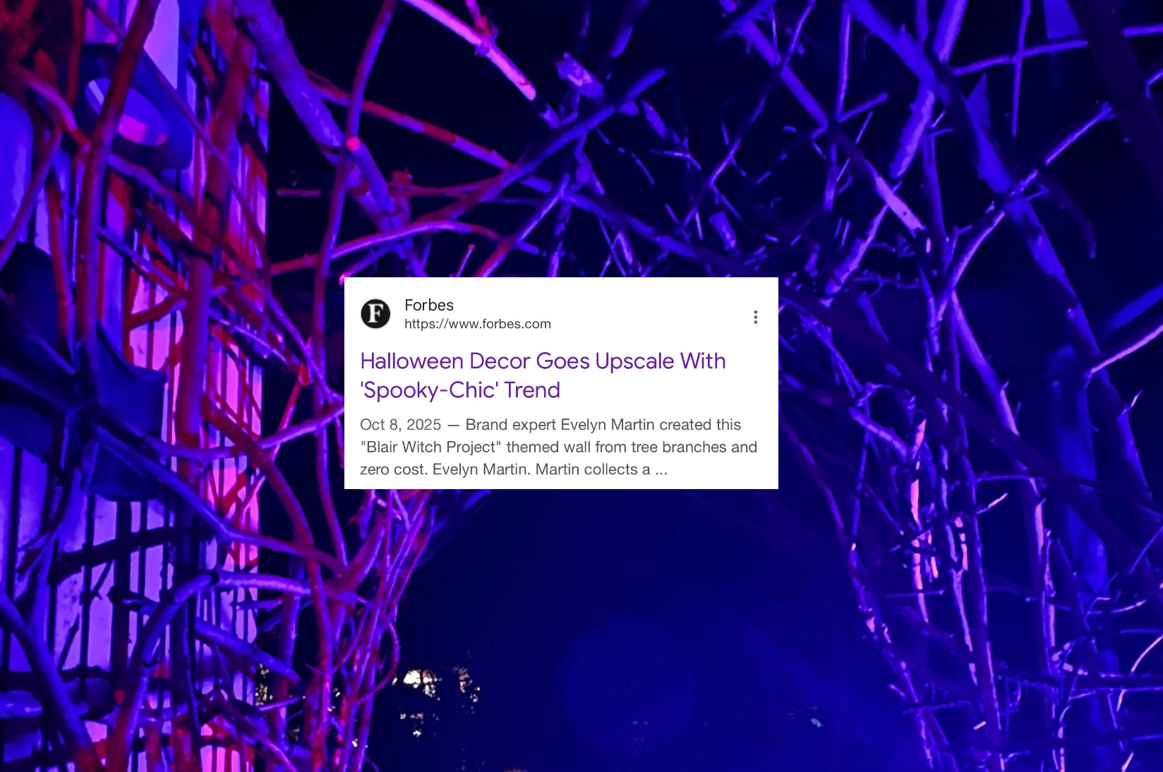 Forbes: Halloween Decor Goes Upscale With ‘Spooky-Chic’ Trend