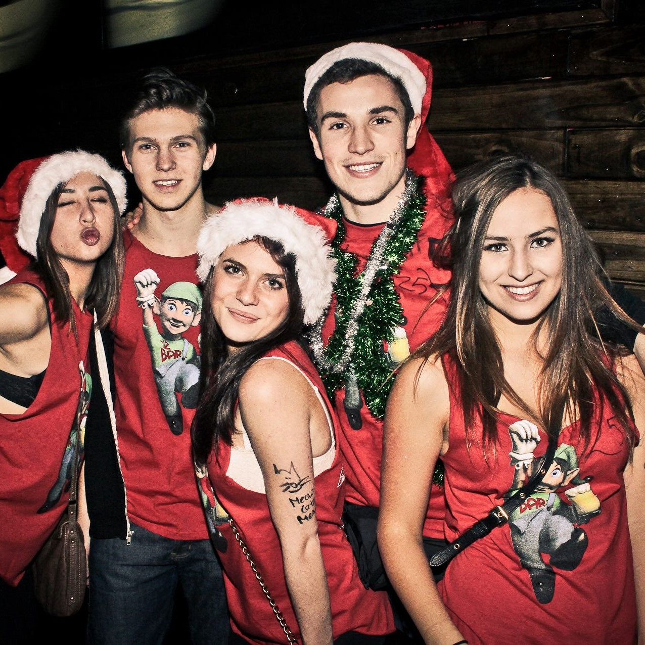 Evelyn Martin at the 12 bars of christmas bar crawl in Montreal