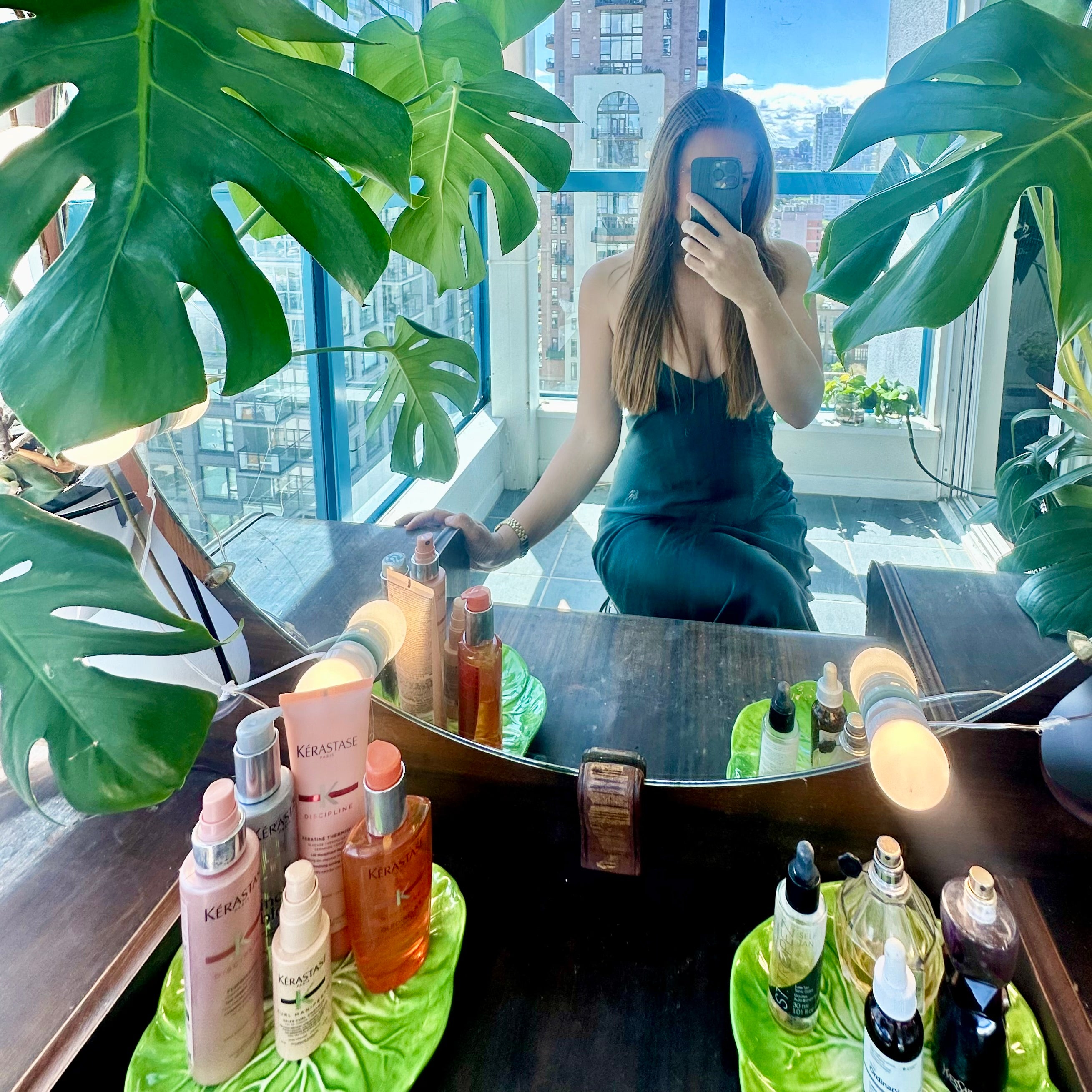 Your product, shot in the plant filled beauty greenroom