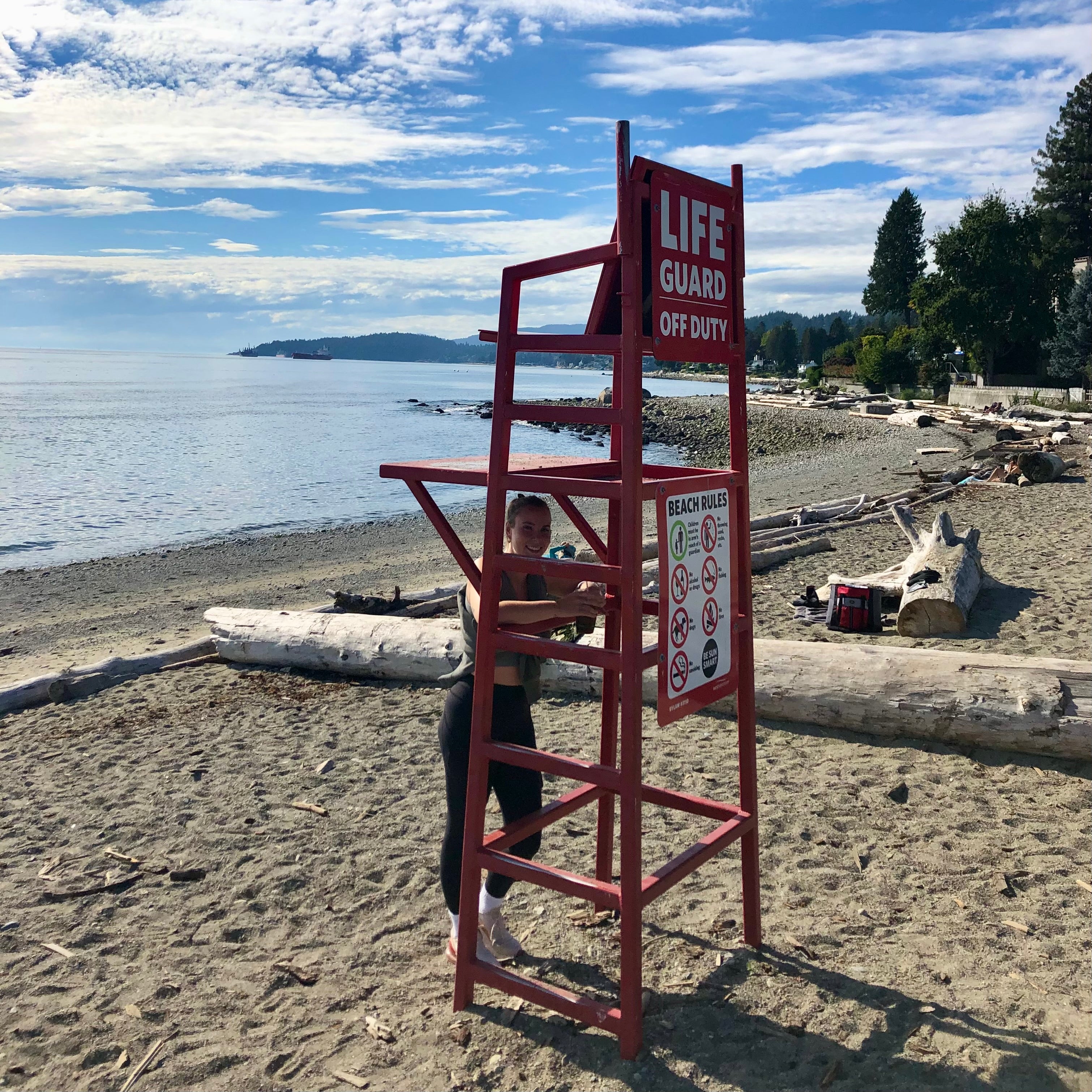 Your product, shot on the beach with a lifeguard chair