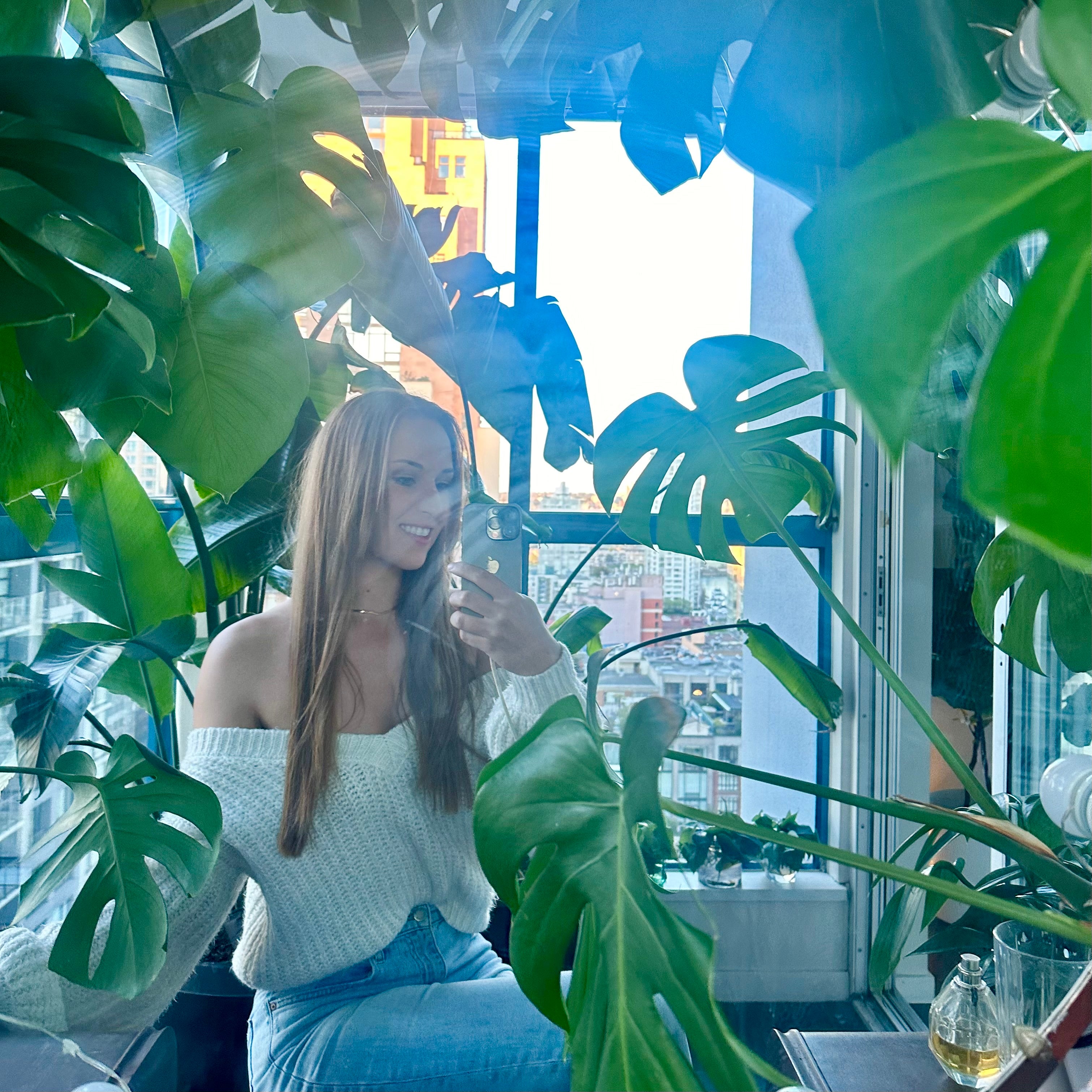 Your product, shot in the plant filled beauty greenroom