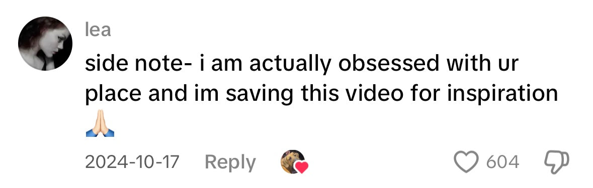 Comment on a video platform with text and emojis