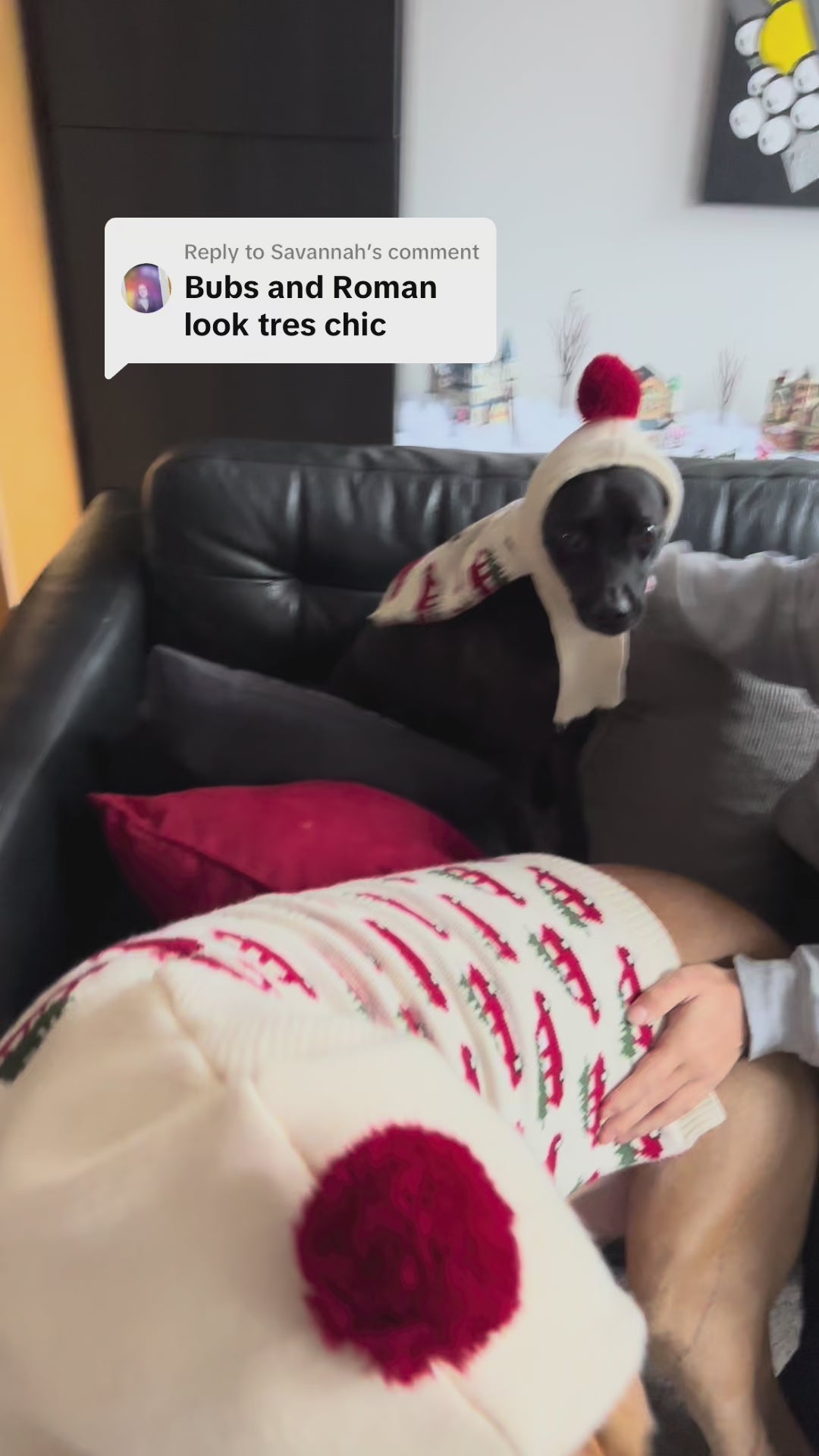 Bubs & roman look tres chic in their christmas outfits